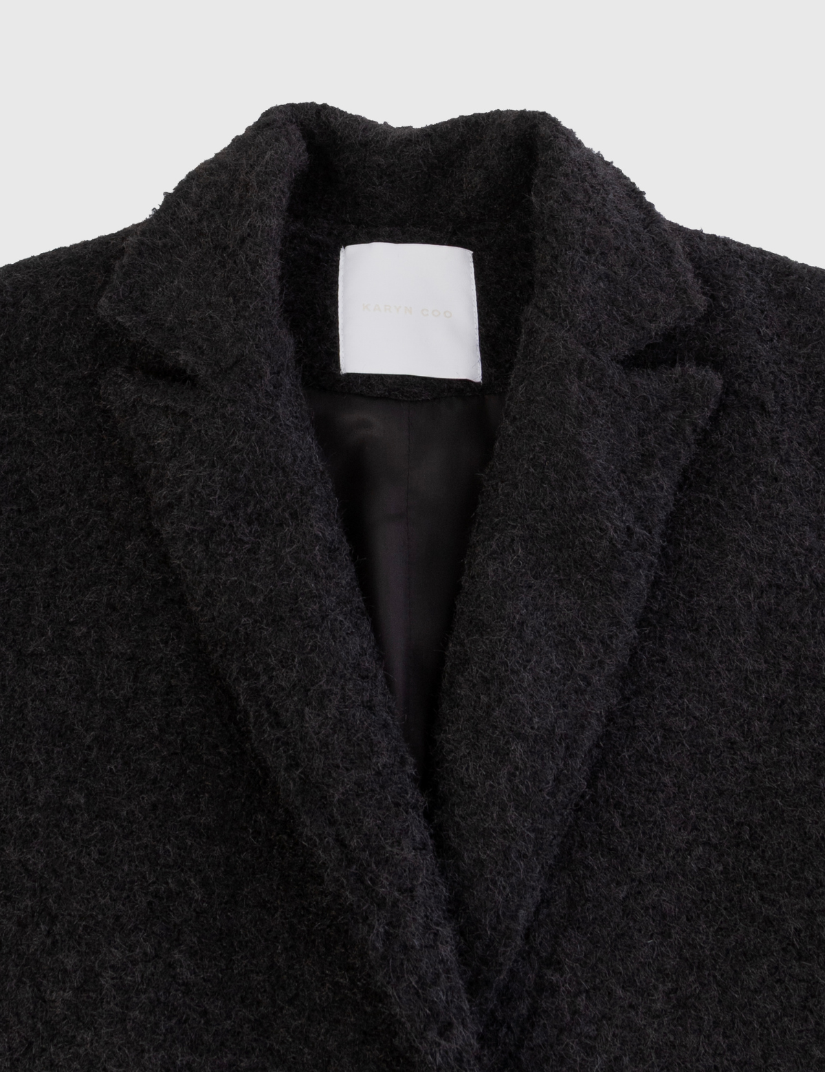 Abrigo bouclé Alba Negro