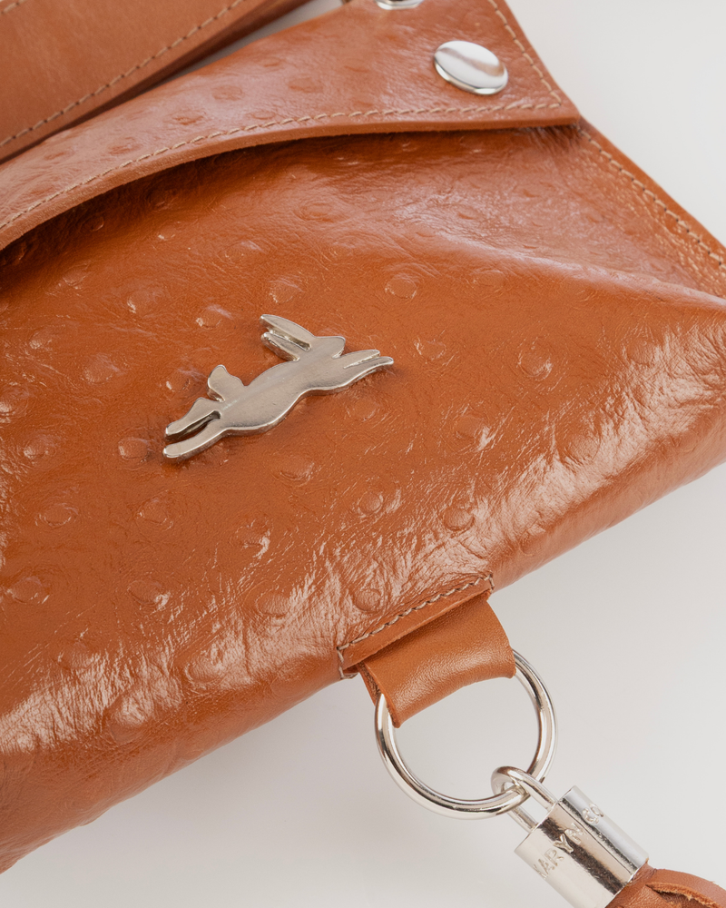 Cinturón Mara Avestruz Caramelo