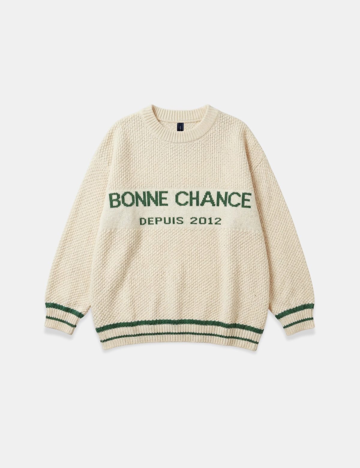 Tejido Bonne Chance Crudo/Verde