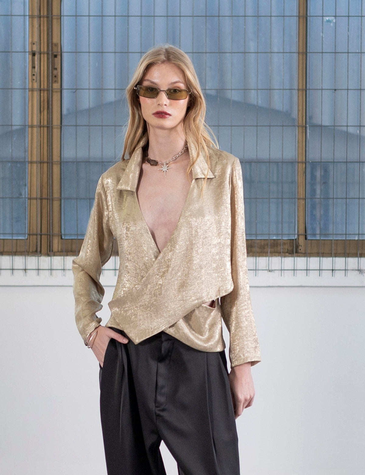 Blusa Cruzada Chandi Oro