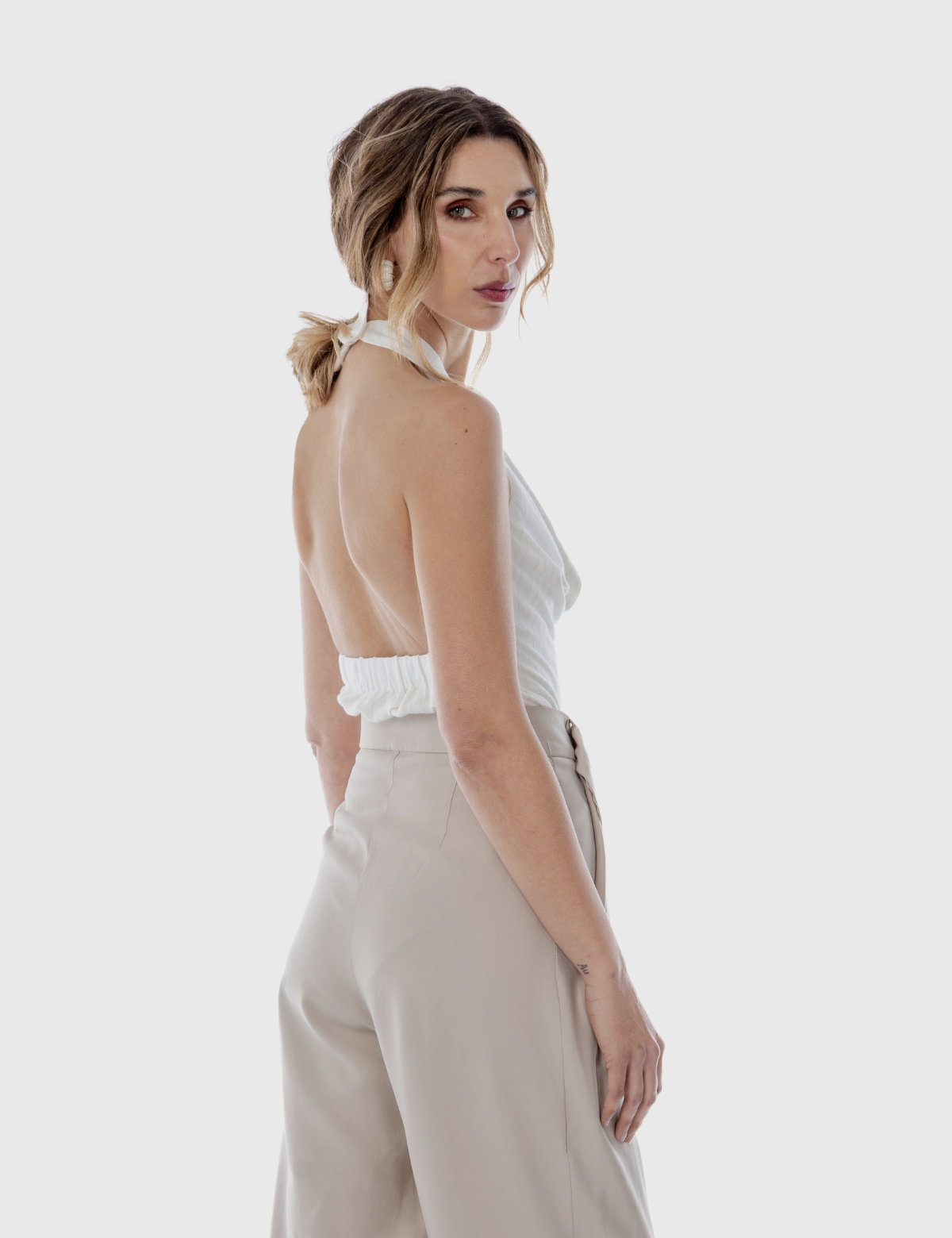 Blusa Drapeada Dominga Lurex