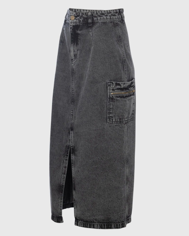 Falda Denim Ninfa Recycled Negro