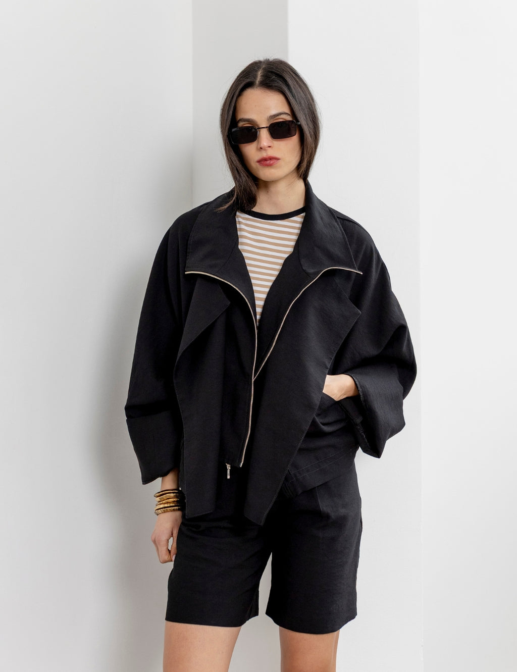 Chaqueta Tencel Japo Negro