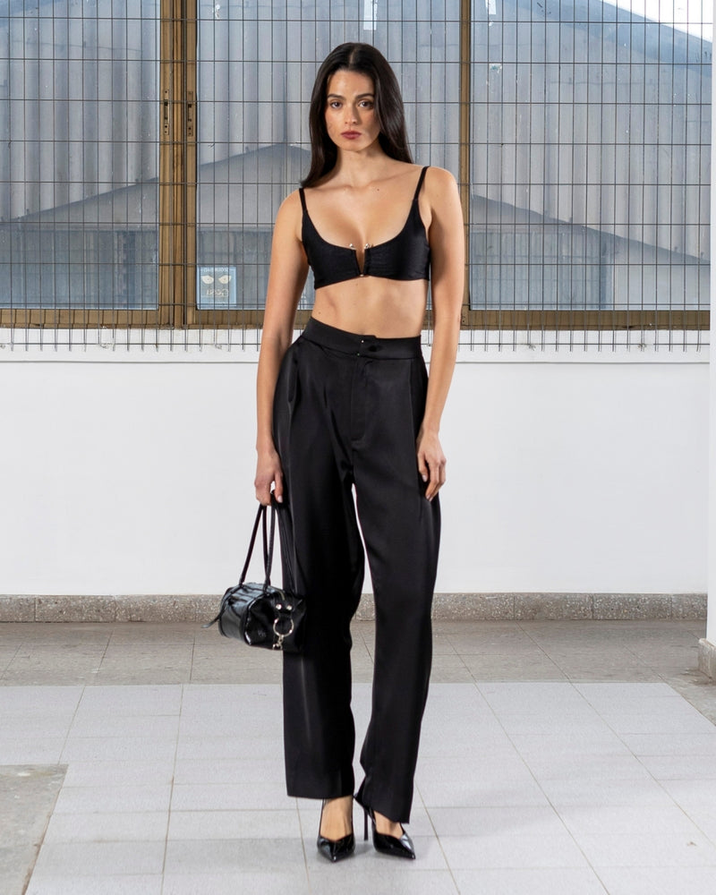 Pantalón Raso Celine Negro