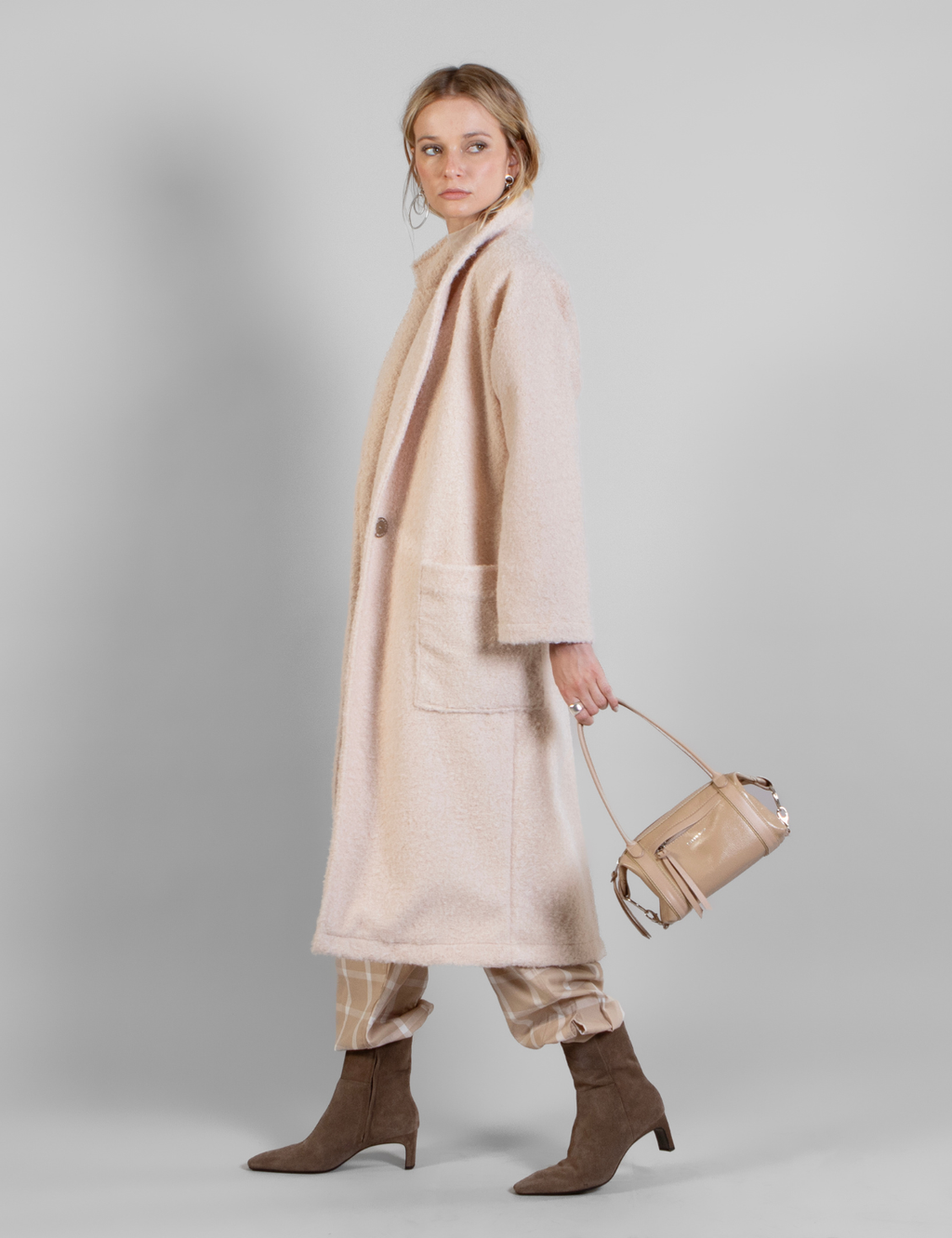 Abrigo bouclé Alba Nude