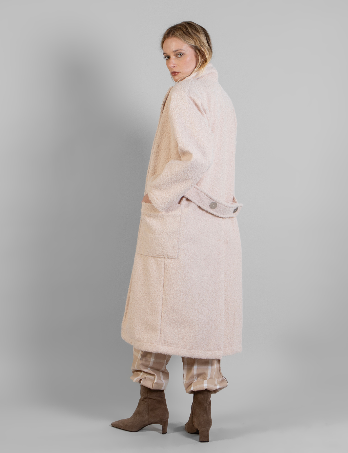 Abrigo bouclé Alba Nude