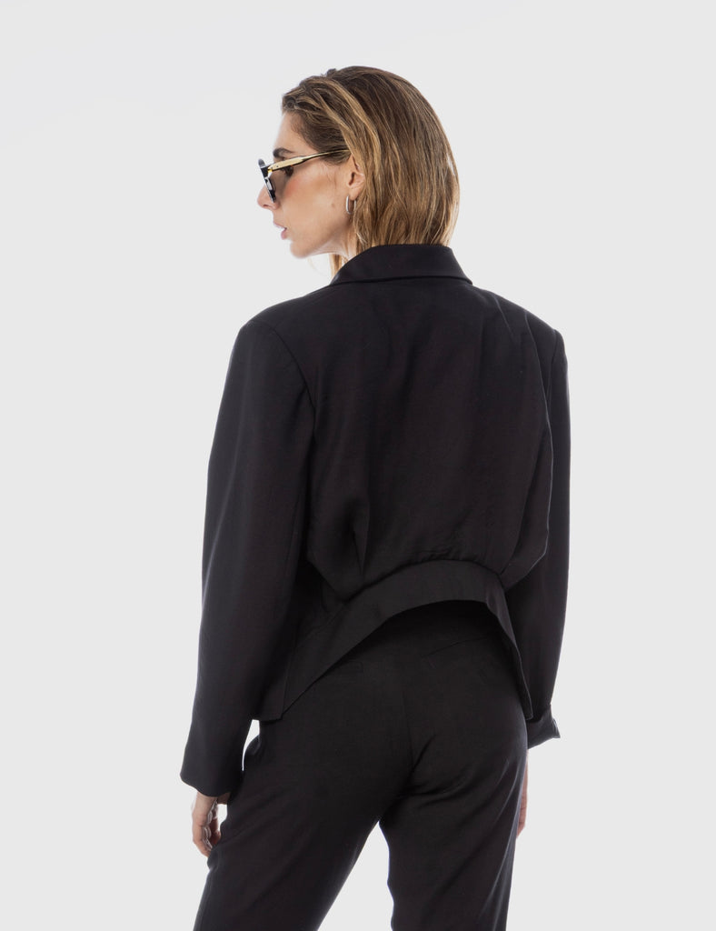 Blazer Tencel Leo Negro