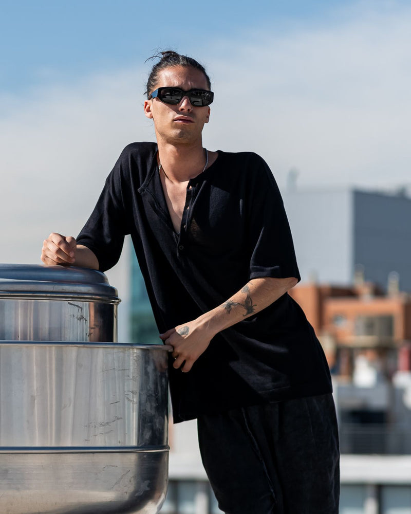 Tejido viscosa Quebec negro