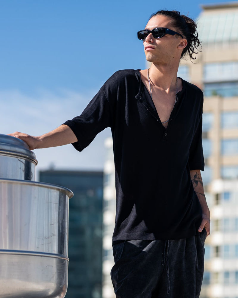 Tejido viscosa Quebec negro