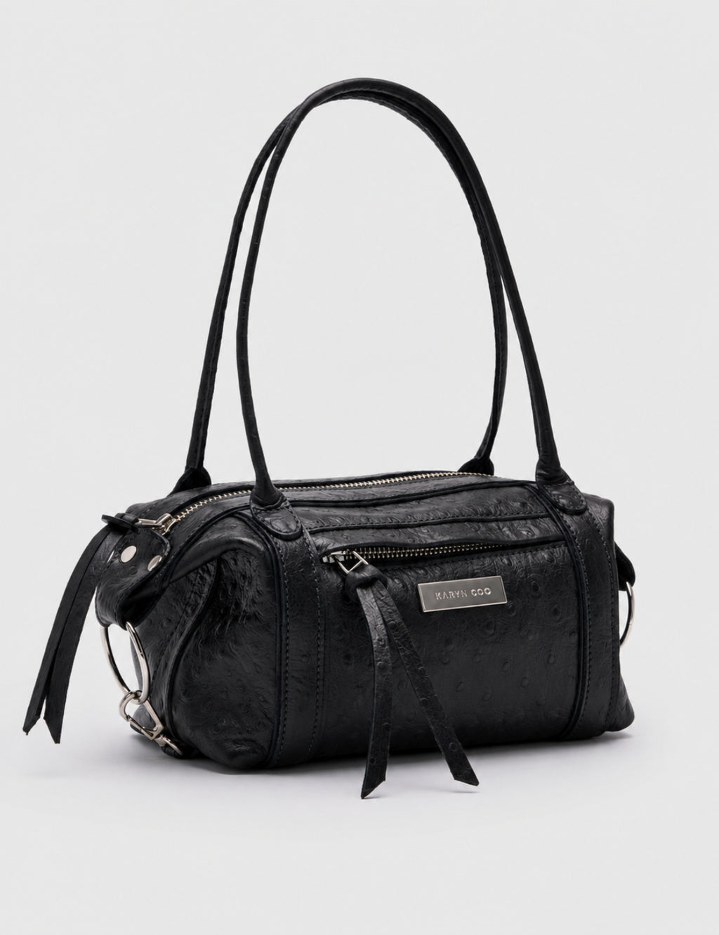 Cartera Diana Mini Avestruz Negro
