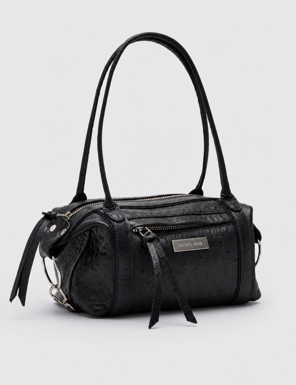 Cartera Diana Mini Avestruz Negro