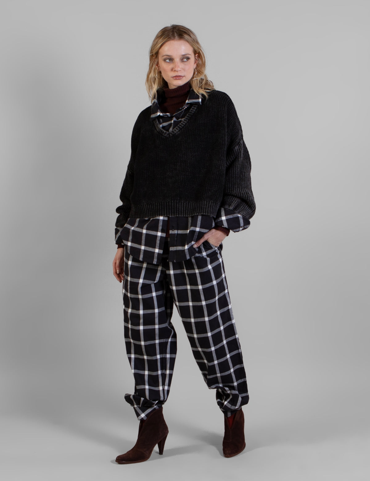 Pantalon Escocés Pampa Negro
