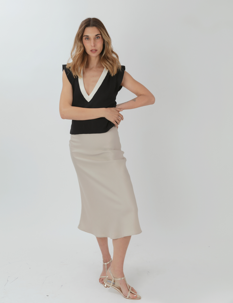 Falda Sesgo Suri Beige