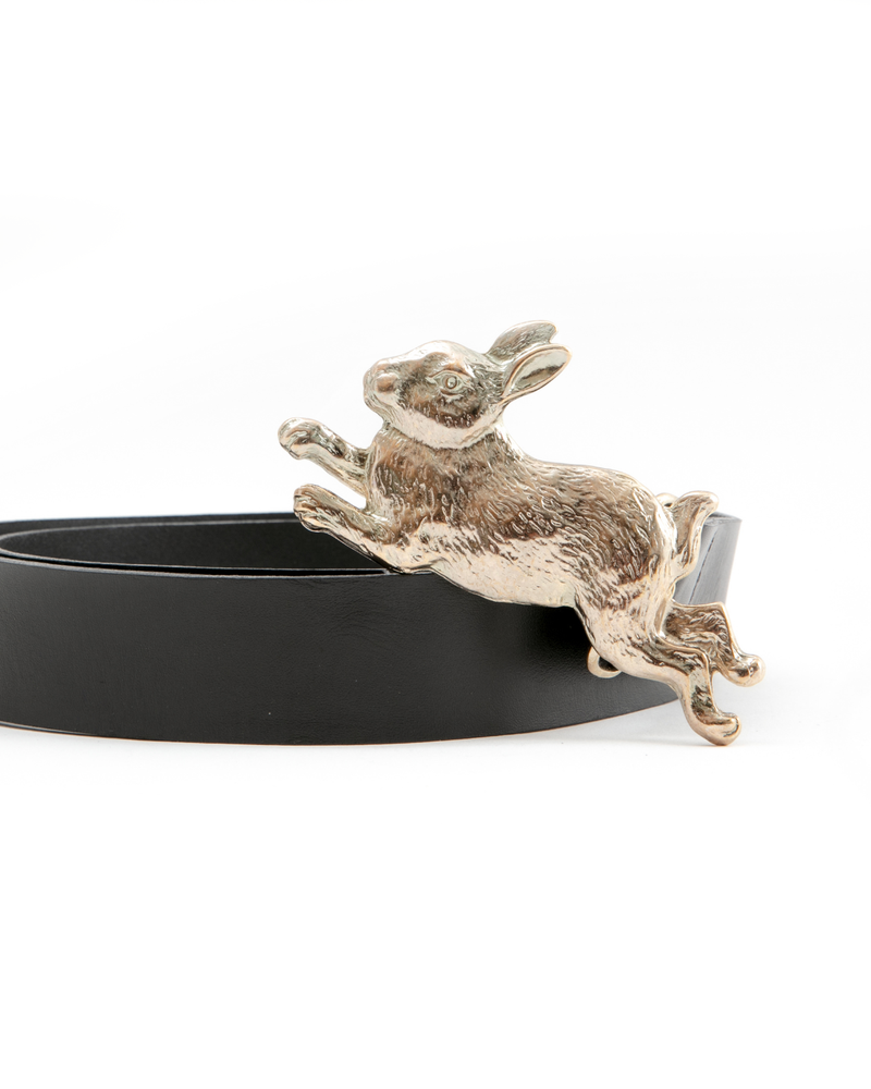 Cinturón cuero Conejo oro