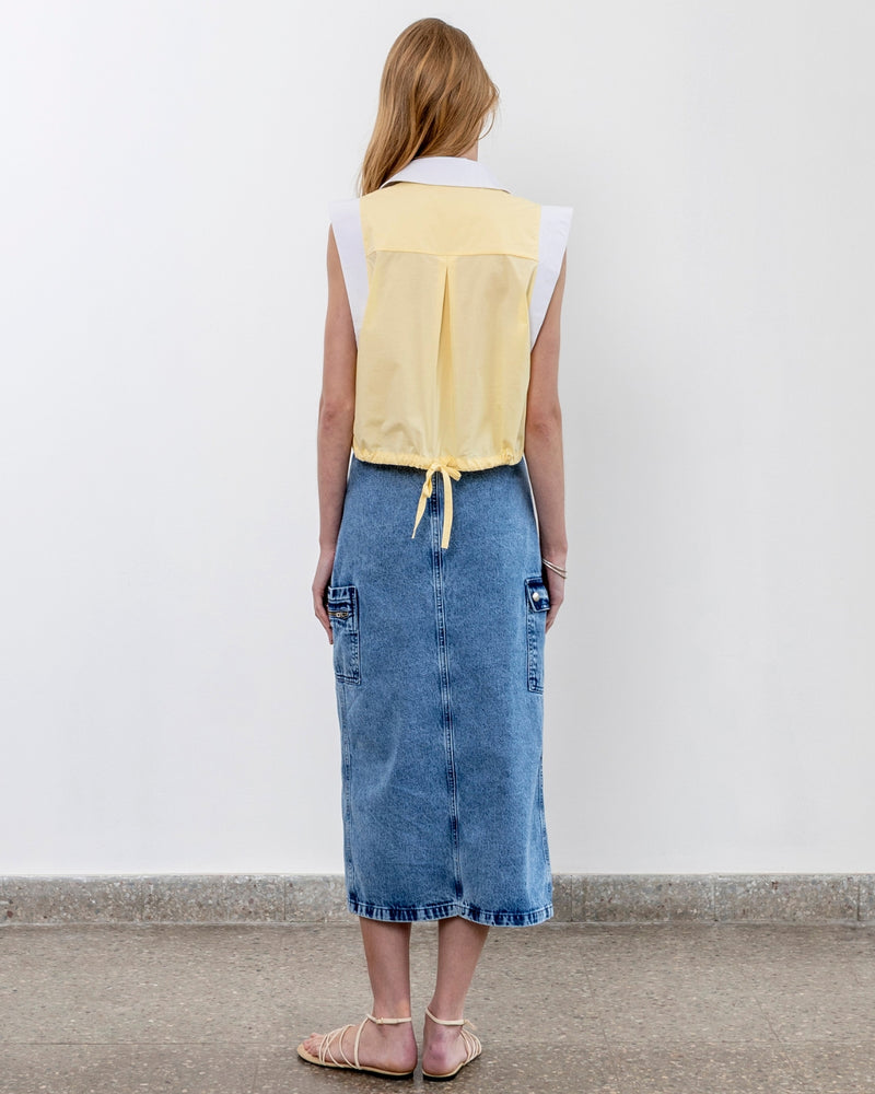 Falda Denim Ninfa Recycled Índigo