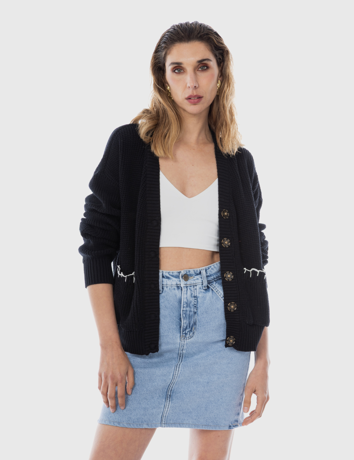 Tejido Algodón Trix Negro