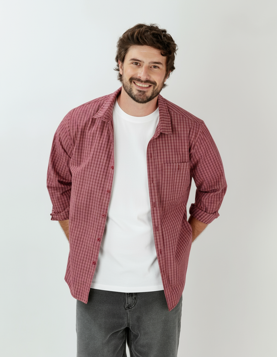 Camisa Dandy Burdeo
