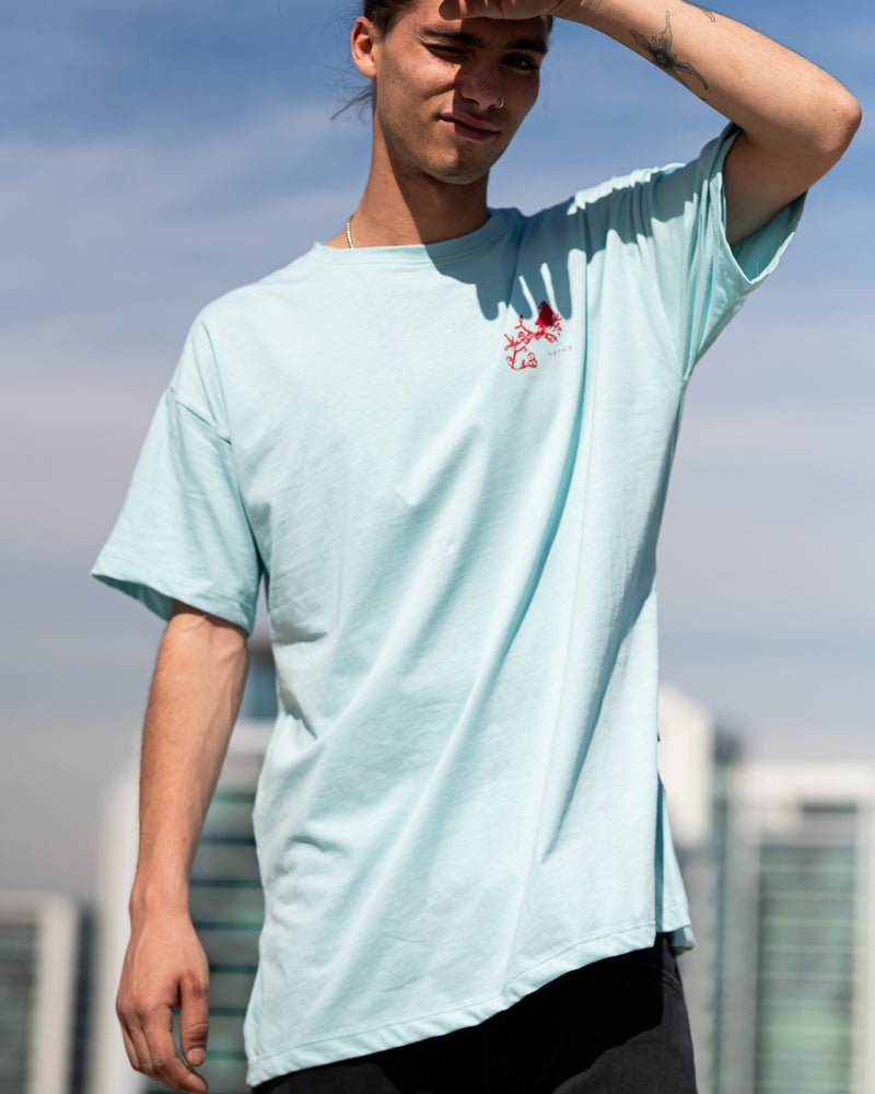 Polera Dylan WL x Lenny celeste