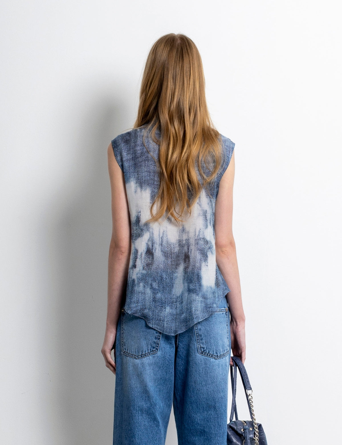 Blusa Seda Valentino Cielo