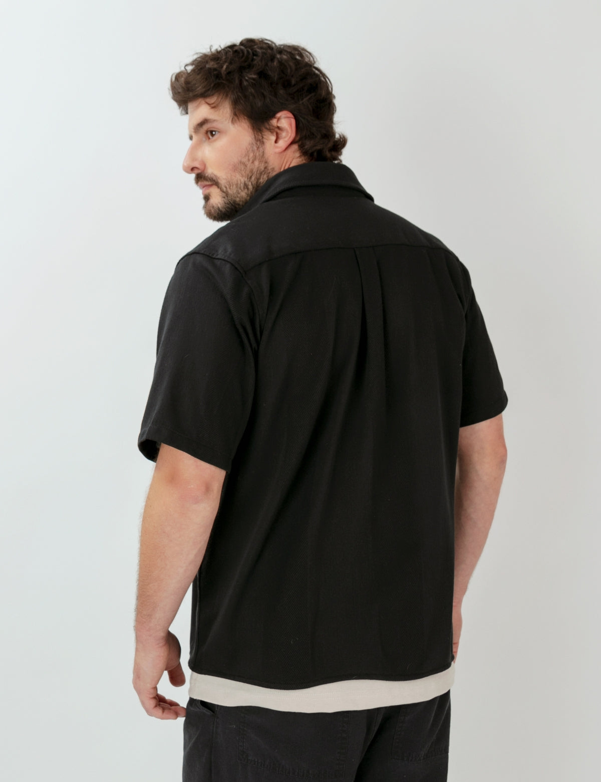 Camisa Algodón Fletcher Negro