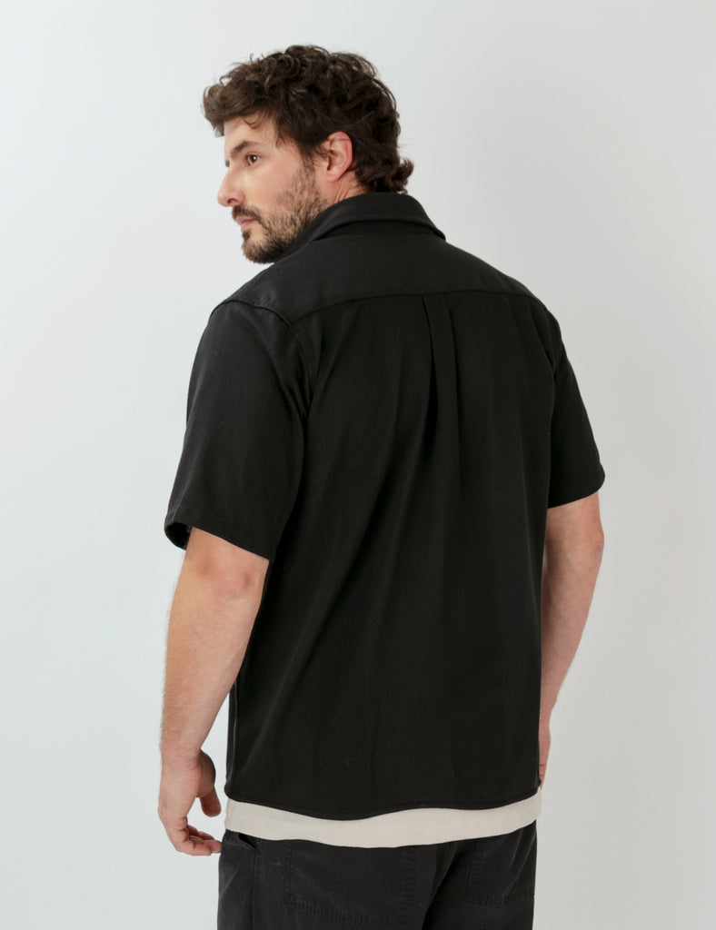 Camisa Algodón Fletcher Negro