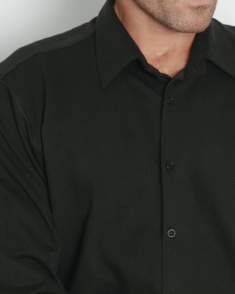 Camisa algodon Fletcher Negro