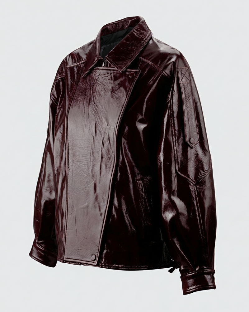 Chaqueta Santos Charol Granate