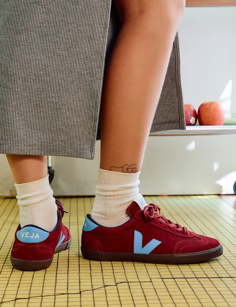 Zapatilla Veja Volley Suede Grenat Aqua Eagle