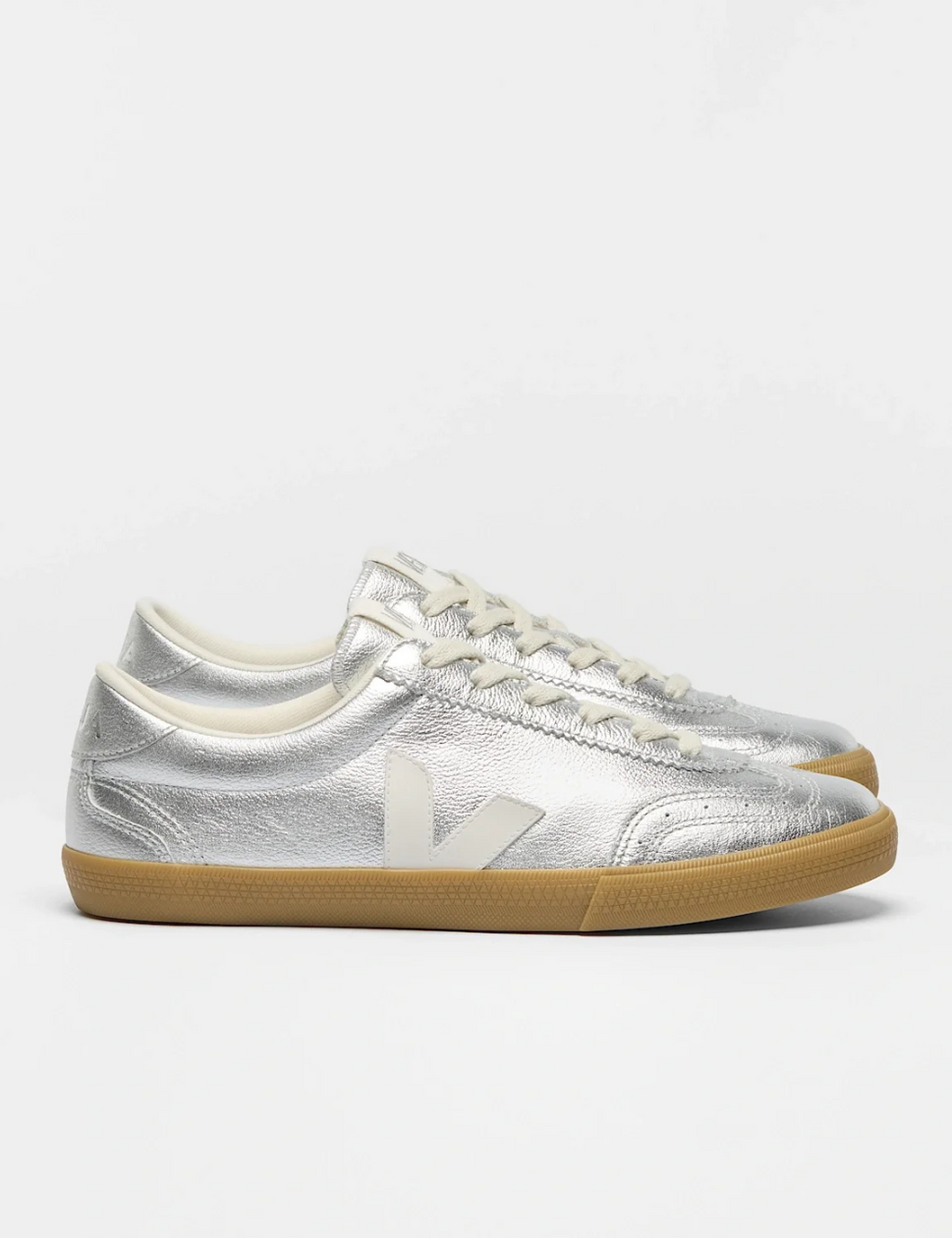 Zapatilla Veja Volley O.T. Leather Silver White Natural