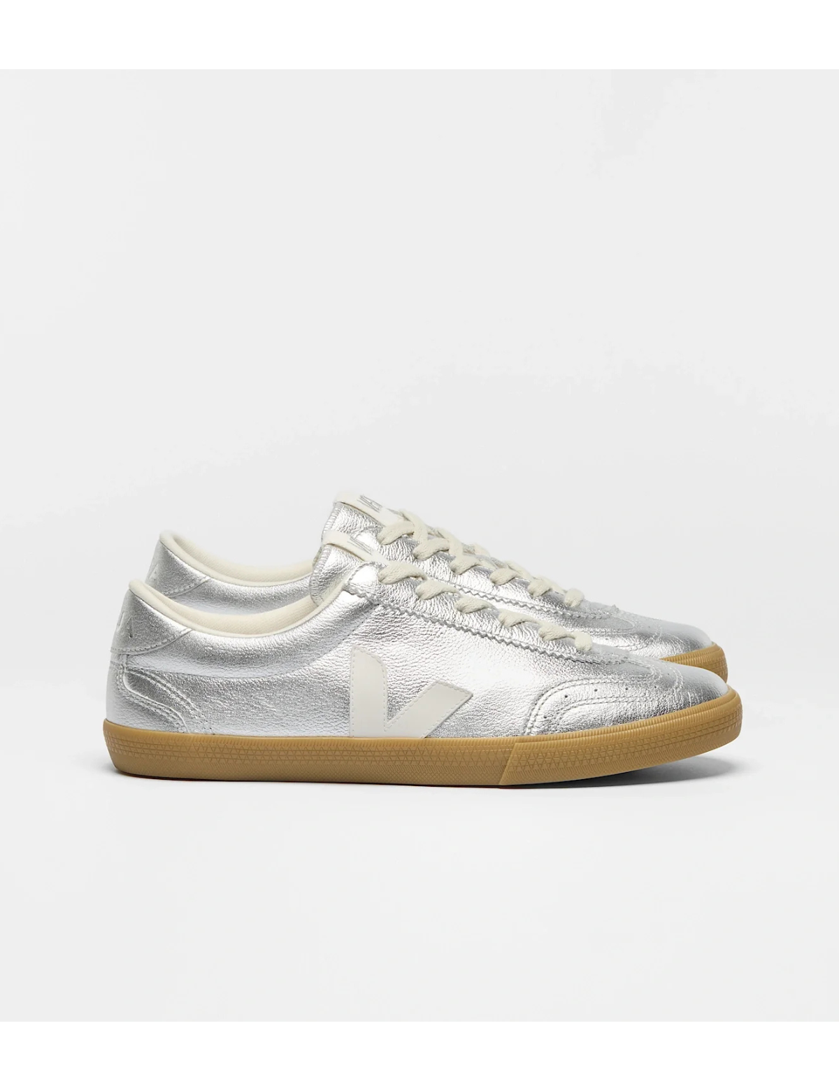 Zapatilla Veja Volley O.T. Leather Silver White Natural