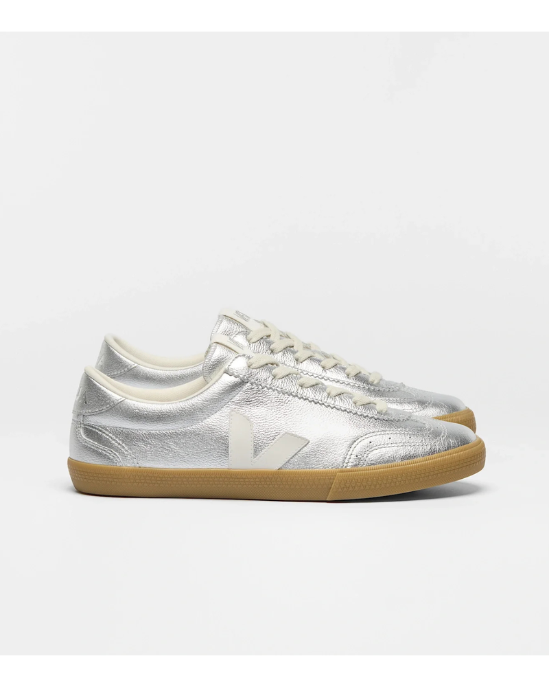 Zapatilla Veja Volley O.T. Leather Silver White Natural