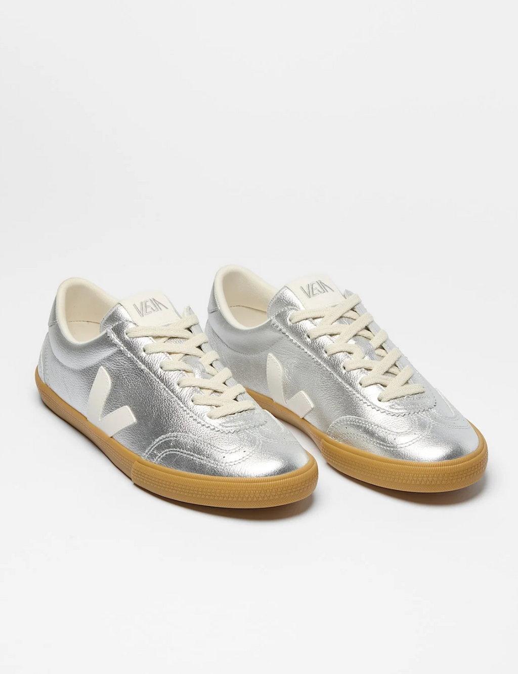 Zapatilla Veja Volley O.T. Leather Silver White Natural