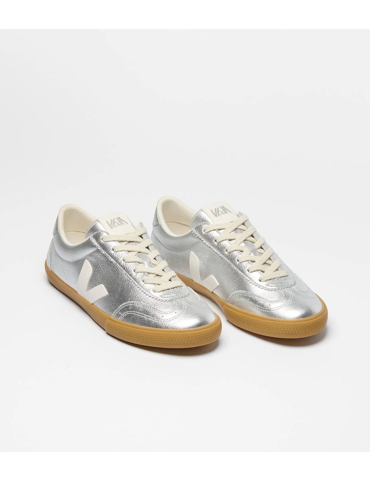 Zapatilla Veja Volley O.T. Leather Silver White Natural
