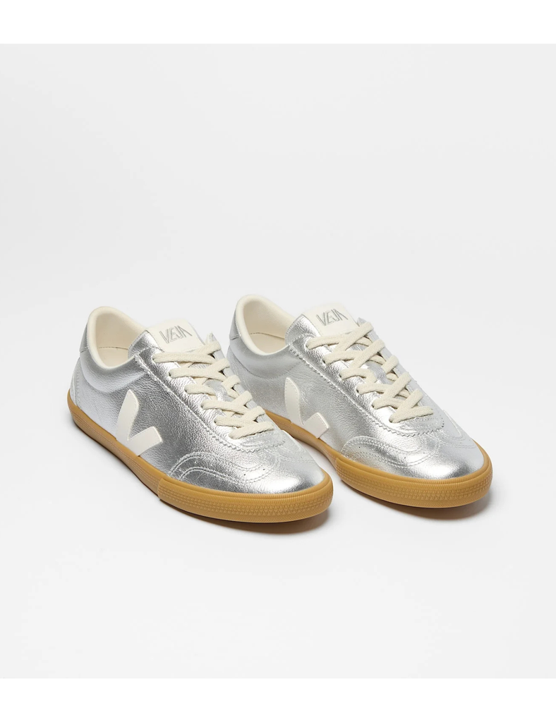 Zapatilla Veja Volley O.T. Leather Silver White Natural