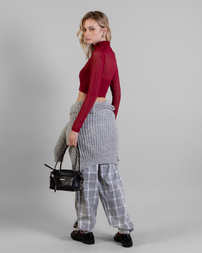 Polera Beatle Crop Maya Burdeo