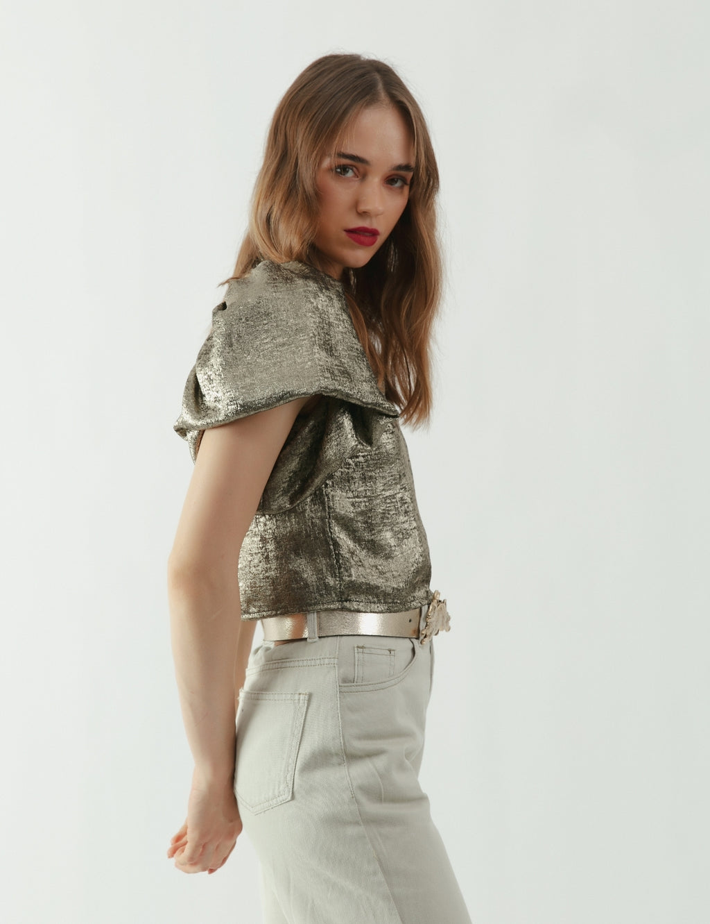 Blusa manga globo Cielo dorado