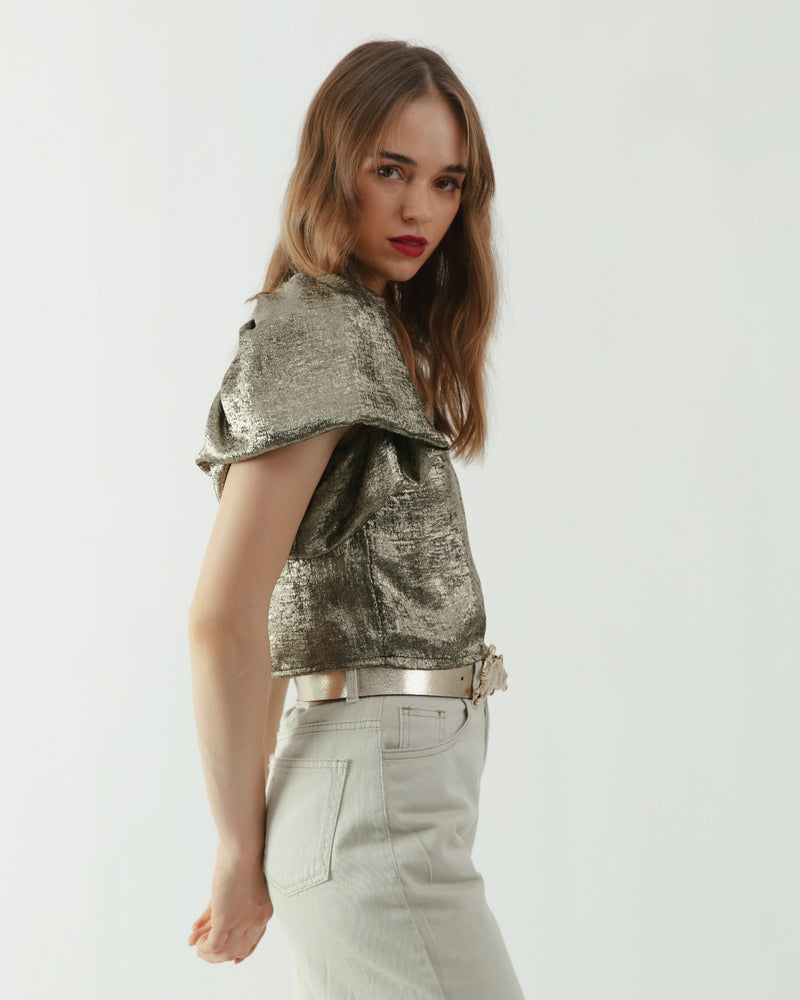 Blusa manga globo Cielo dorado