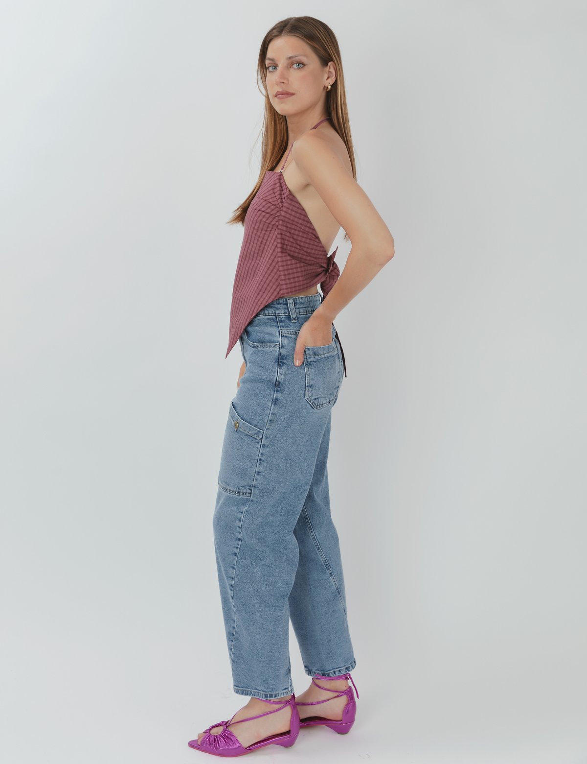 Blusa Pañuelo Isidora Escocés