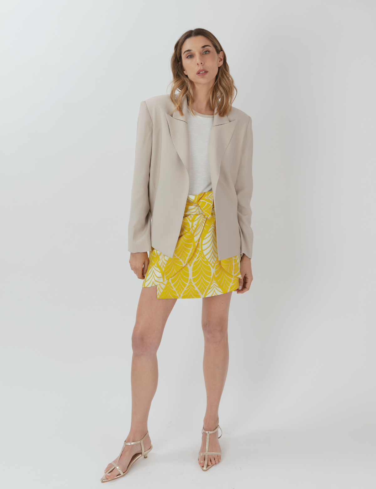 Falda Anakena Premium Hojas Amarillo