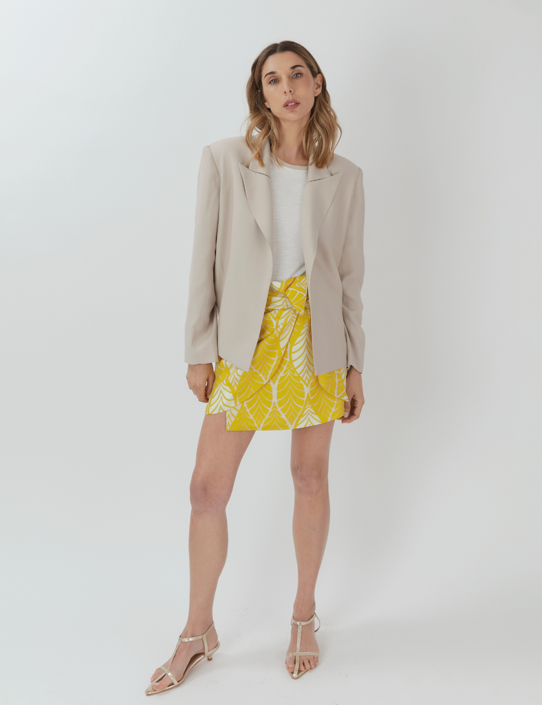 Falda Anakena Premium Hojas Amarillo