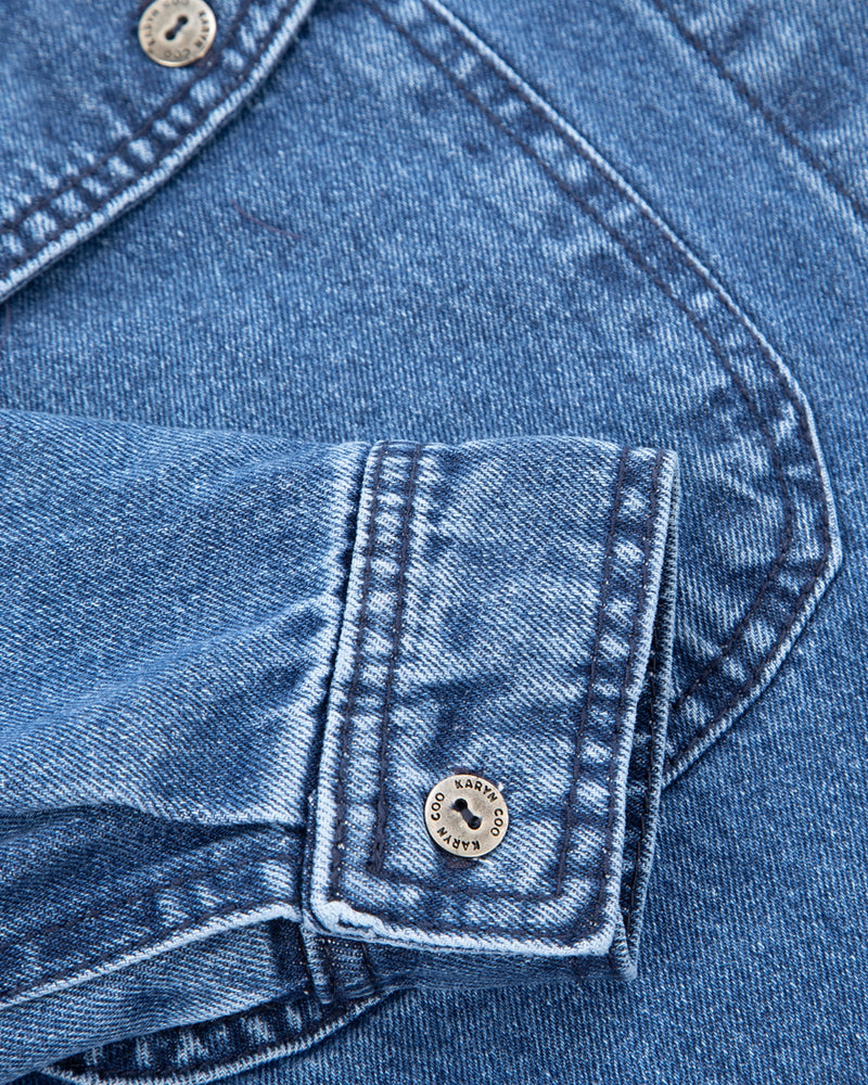 Camisa sustentable Carolina Azul