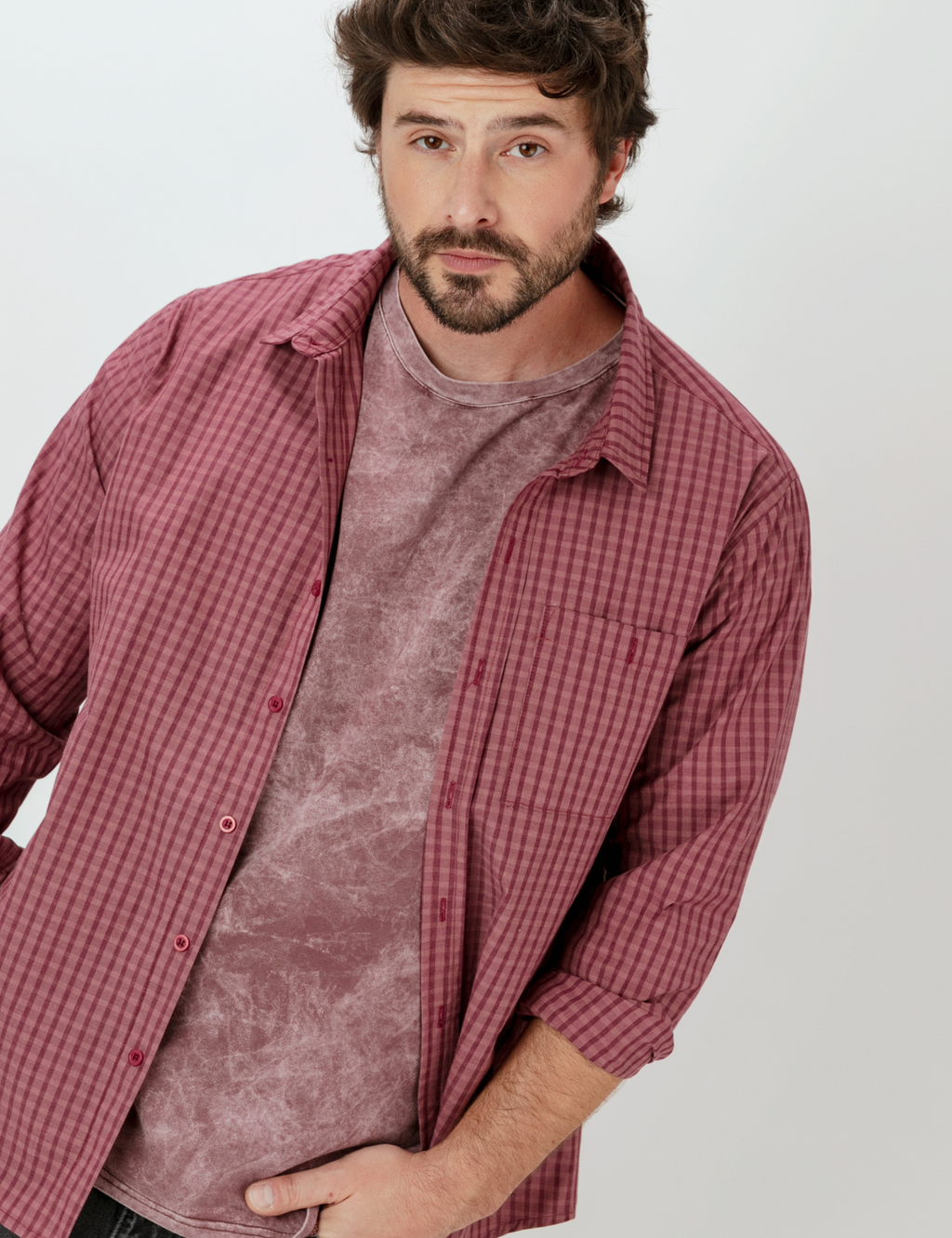 Camisa Dandy Burdeo