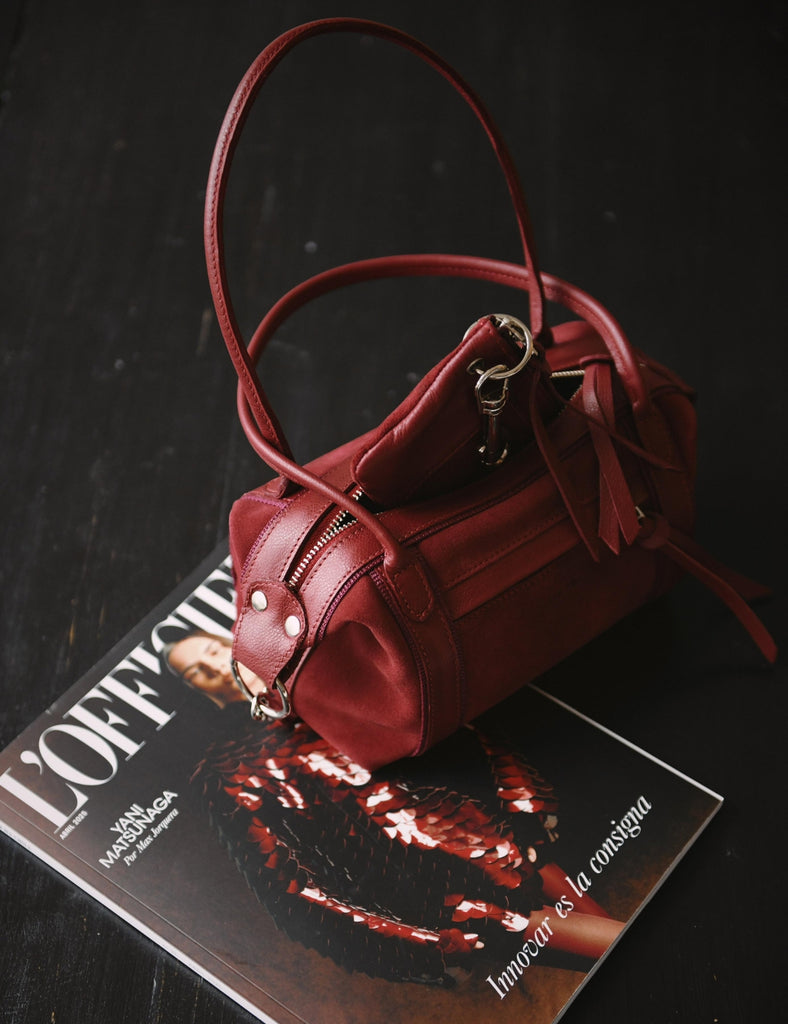 Cartera mini Diana reno burdeo