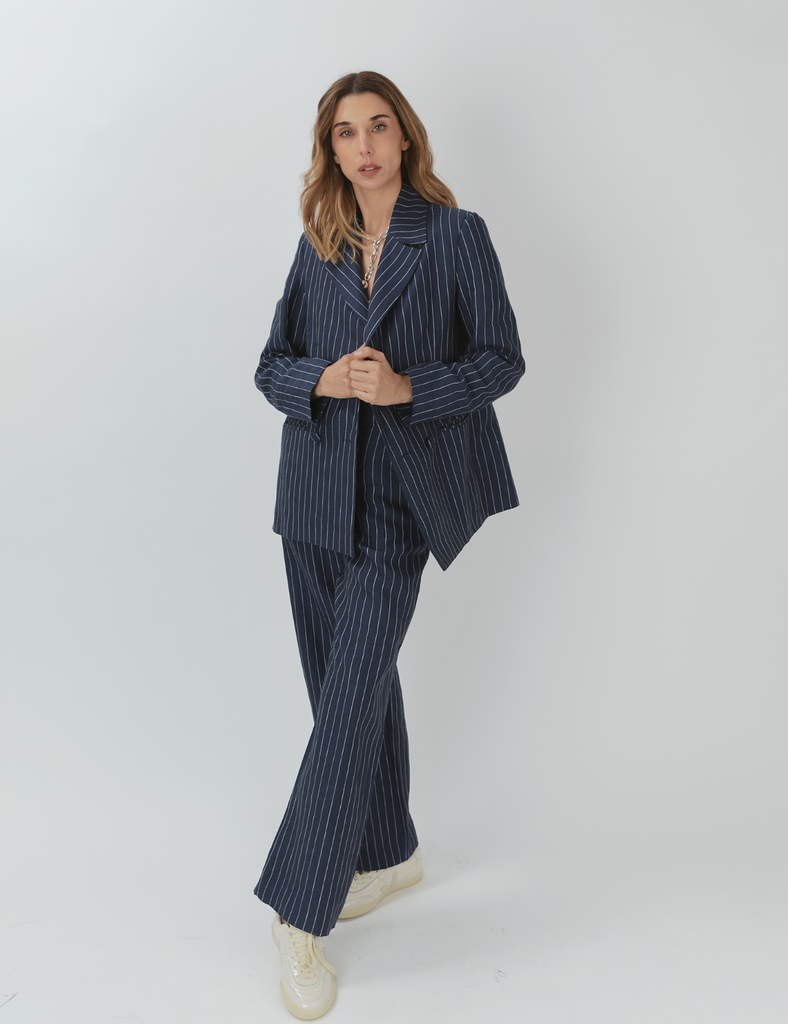 Blazer Orion Azul Marino Rayado