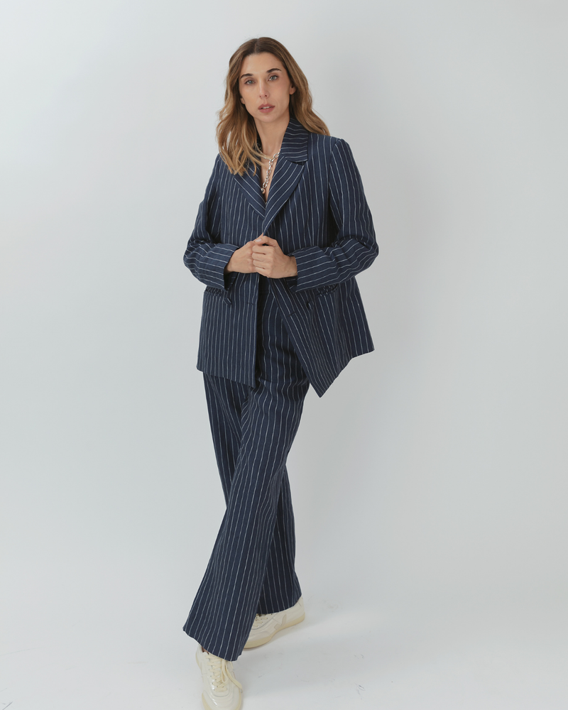 Blazer Orion Azul Marino Rayado