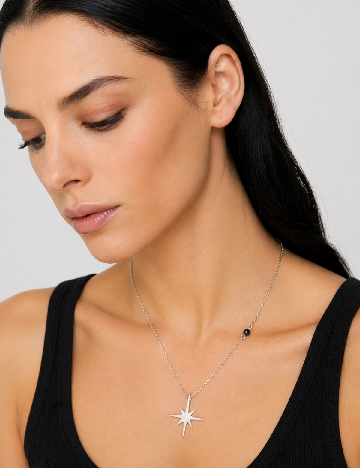 Collar Espejo Rosa de los Vientos Plata