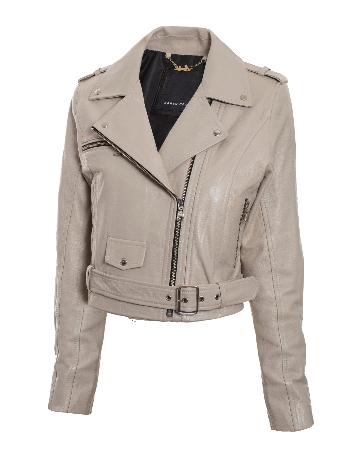 Chaqueta Midi Moto Evangelina Hielo