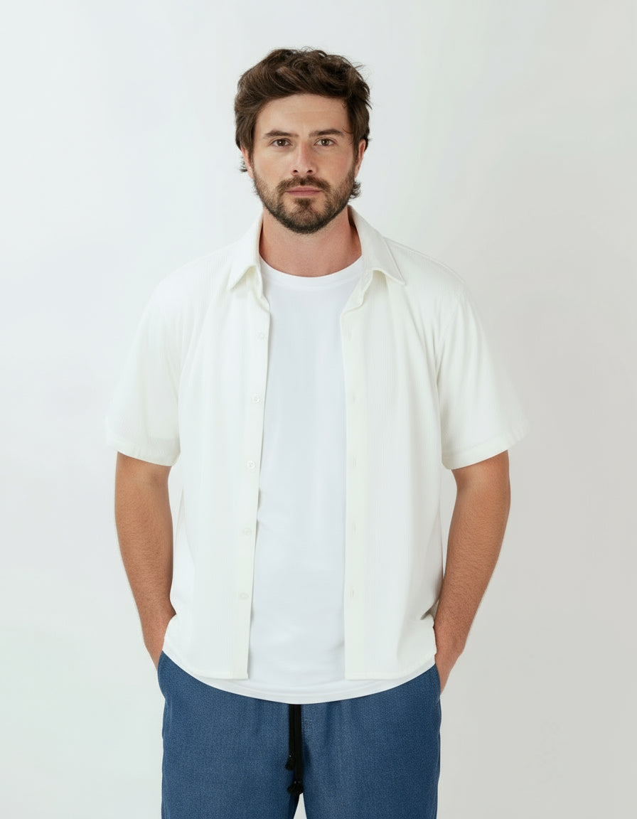Camisa Algodón Fletcher Blanco