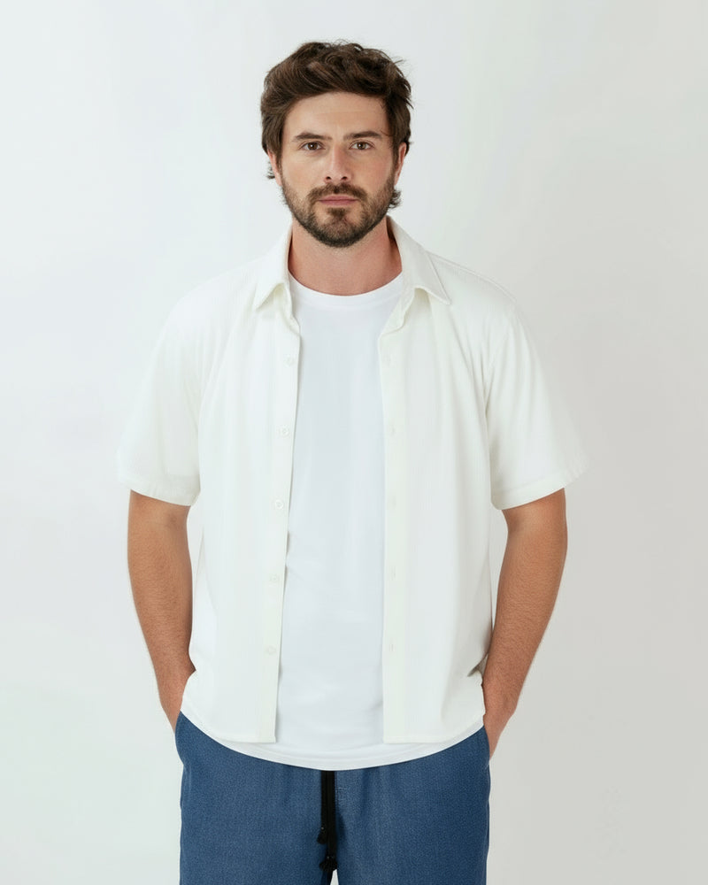 Camisa Algodón Fletcher Blanco