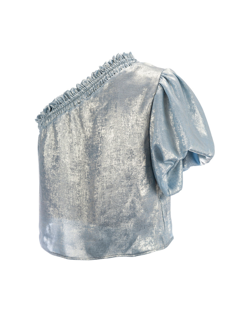 Blusa manga globo Cielo celeste